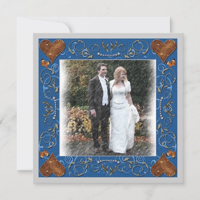 Thank You Wedding Photo Frame Card (Front)