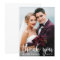 Thank You Wedding Photo Modern Script Card