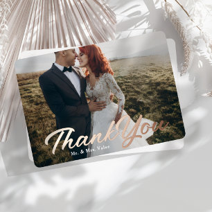 Thank You Wedding Photo Real Foil Headline Foil In