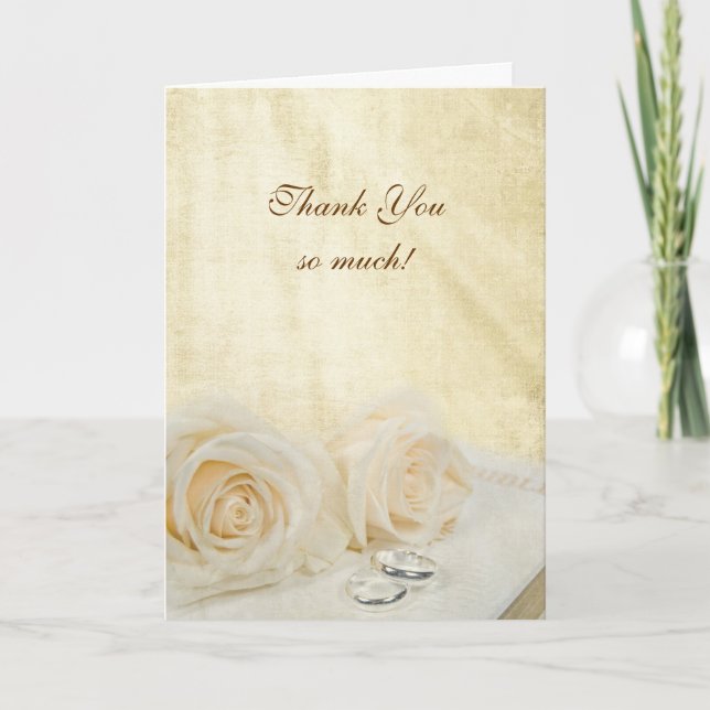 Thank You Wedding Roses (Front)