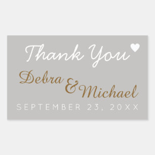 thank you, wedding sticker
