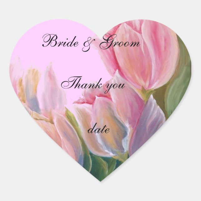 thank you wedding sticker (Front)