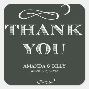 Thank You Wedding Stickers