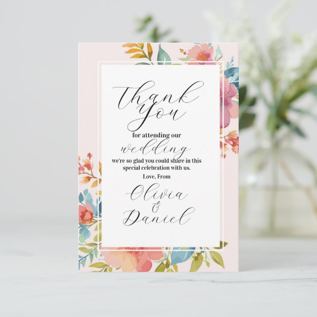 Thank You Wedding Summer Florals Engagement (Standing Front)