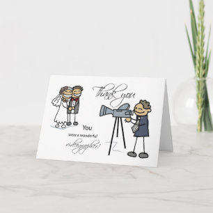 Thank You Wedding Videographer, Stick Figures