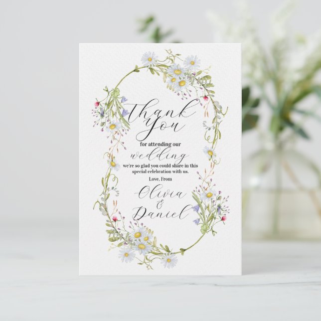 Thank You Wedding Wildflowers Spring Engagement (Standing Front)