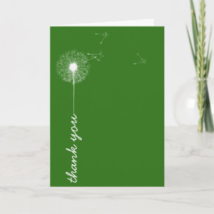 Thank You White Dandelion Card