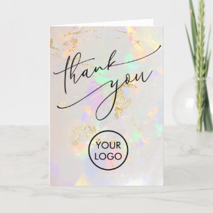 thank you white opal texture card