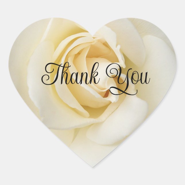 Thank You White Rose Stickers (Front)