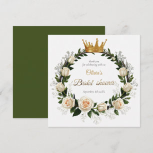 Thank You White Roses & Baby’s Breath Card