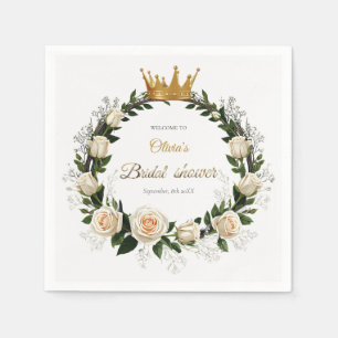 Thank You White Roses & Baby’s Breath Napkin