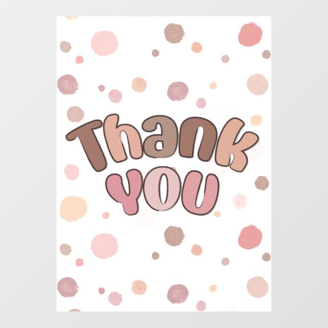 Thank you  window cling (Sheet)