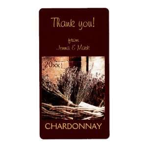 thank you wine bottle label