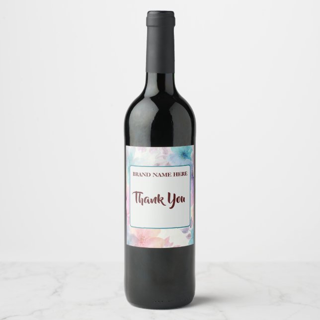 Thank You Wine Label – Elegant Appreciation Gift (Front)