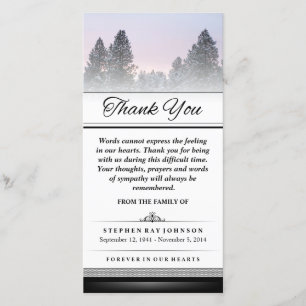 Thank You Winter Pine Trees Words Cannot Express Card