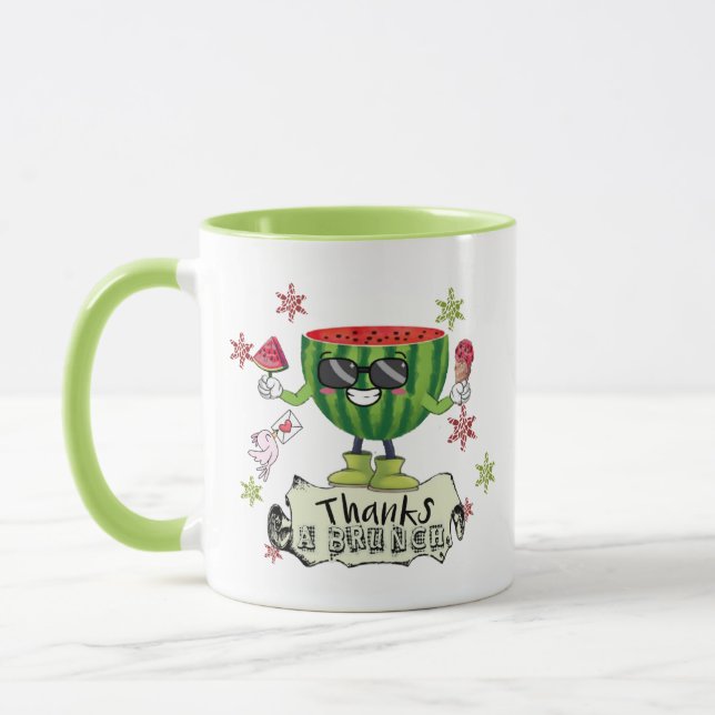 Thank you with fun watermelon mug (Left)