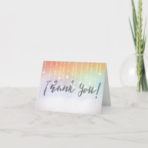 Thank You With Glowing Lights Card