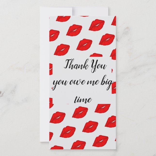 Thank you with kisses (Front)