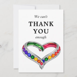 🌈 Thank You with photo Intertwined in Pride Card