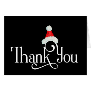Thank You with Red Santa Hat Personalized