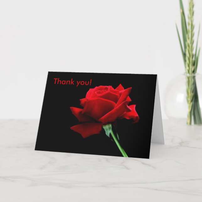 Thank you! with roses you card (Front)