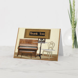 Thank You with Three Flutes and Piano Card
