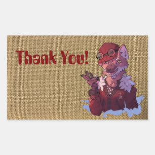 Thank you wolf sticker