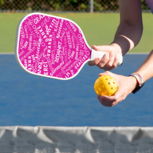 Thank You Word Multilanguage Pickleball Paddle