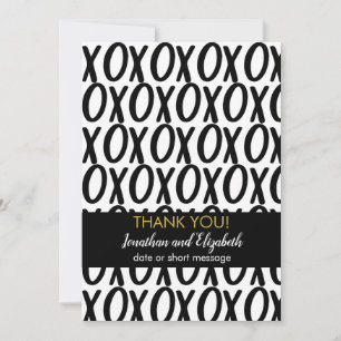 Thank You XOXO Hugs Kisses Minimalist Card