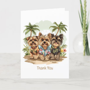 Thank You Yorkshire Terrier Dogs Hawaiian Shirts Card