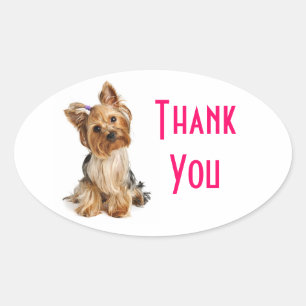 Thank You Yorkshire Terrier  Puppy Dog Stickers