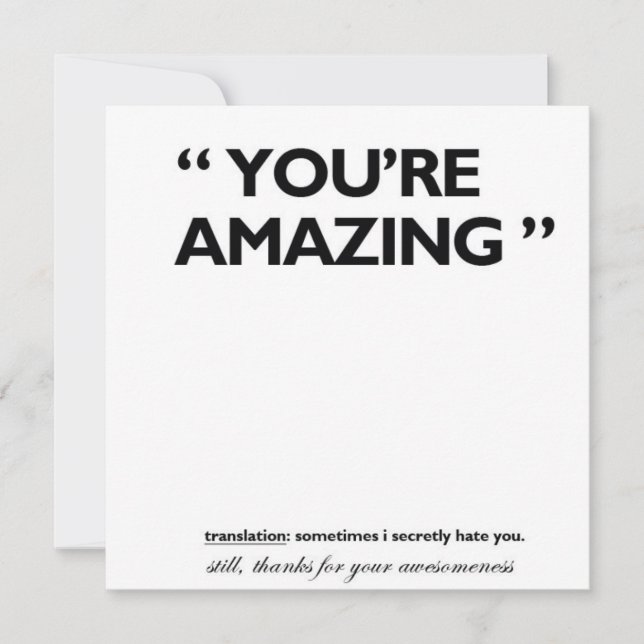 Thank you! you card (Front)