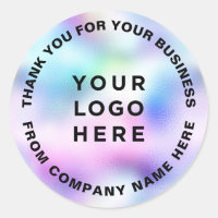 Thank you Your Business Logo Custom Holographic
