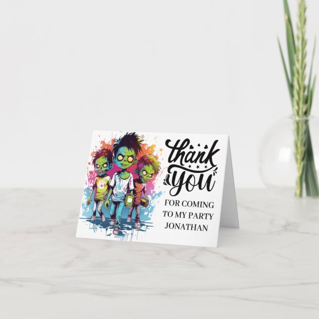 THANK YOU zombie costumes for kids Card (Front)