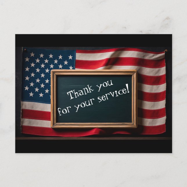 Thank youi for your service! postcard (Front)