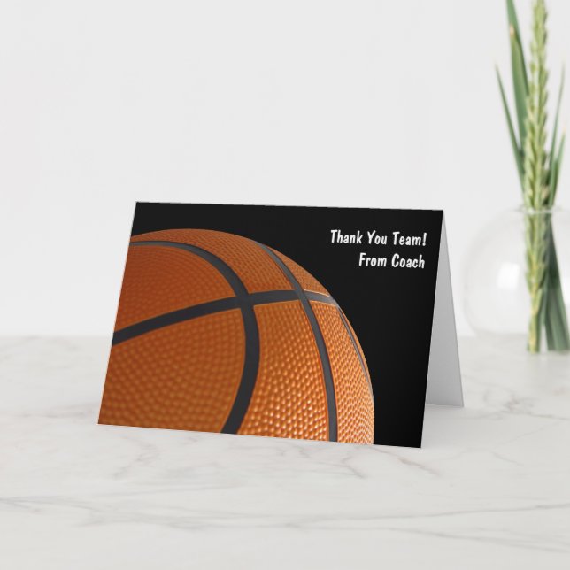 Thank Your Basketball Team Cards (Front)