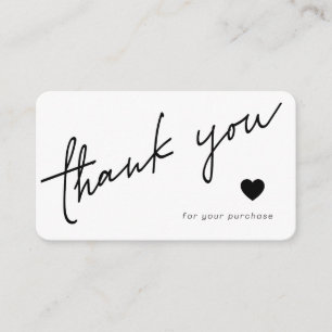 Thank Your For Your Purchase Customizable QR Card