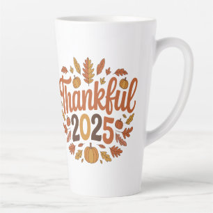 Thankful 2025 Autumn Pumpkin Thanksgiving Mug