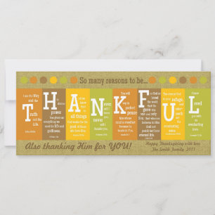 THANKFUL 2-Sided Scripture Thanksgiving Card