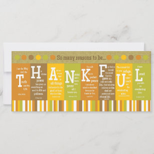 THANKFUL 2-Sided Scripture Verse Thanksgiving Card
