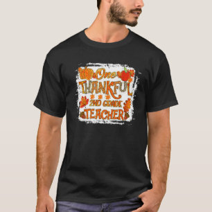 Thankful 2nd Grade Teacher Pumpkin Fall Leopard Th T-Shirt