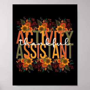 Thankful Activity Assistant Thanksgiving Poster