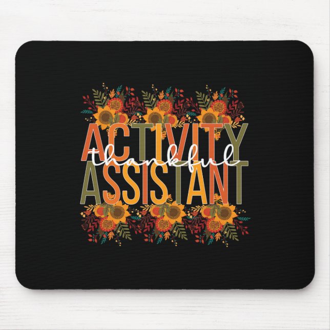 Thankful Activity Istant Thanksgiving  Mouse Pad (Front)