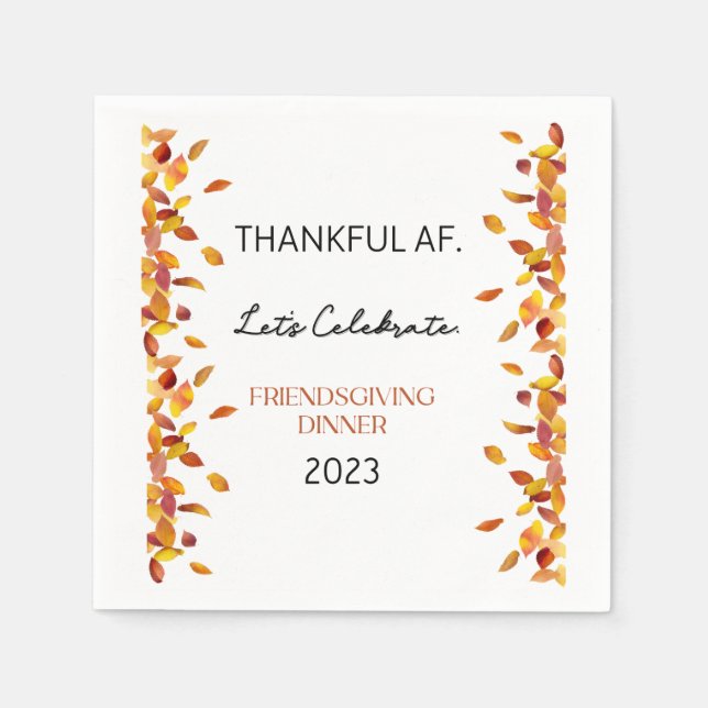 Thankful AF  Napkin (Front)