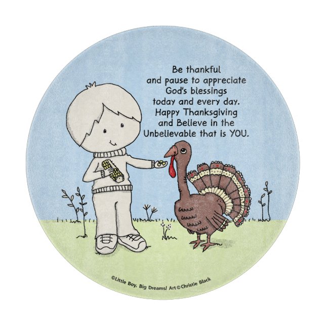 Thankful and Appreciative Cutting Board (Front)