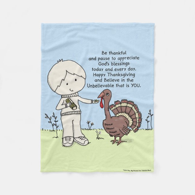 Thankful and Appreciative Fleece Blanket (Front)