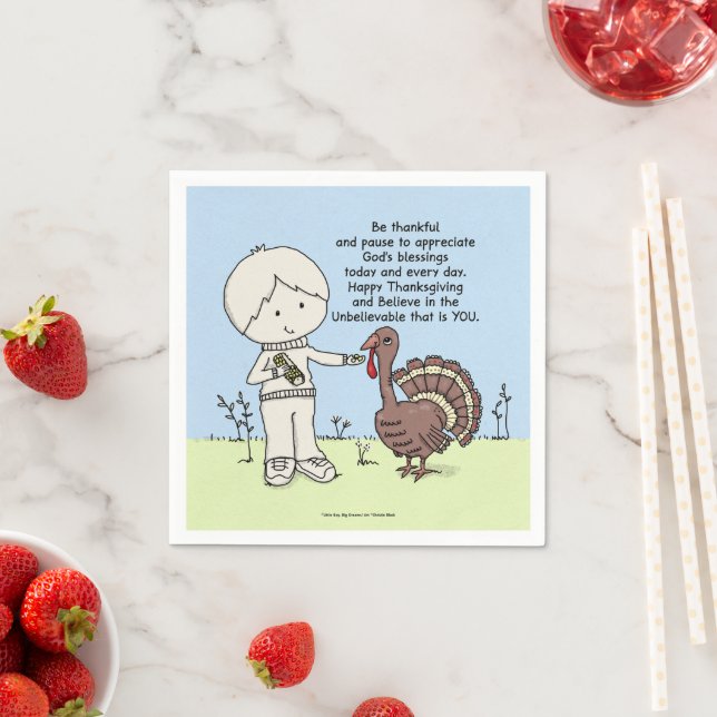 Thankful and Appreciative Napkin (Insitu)