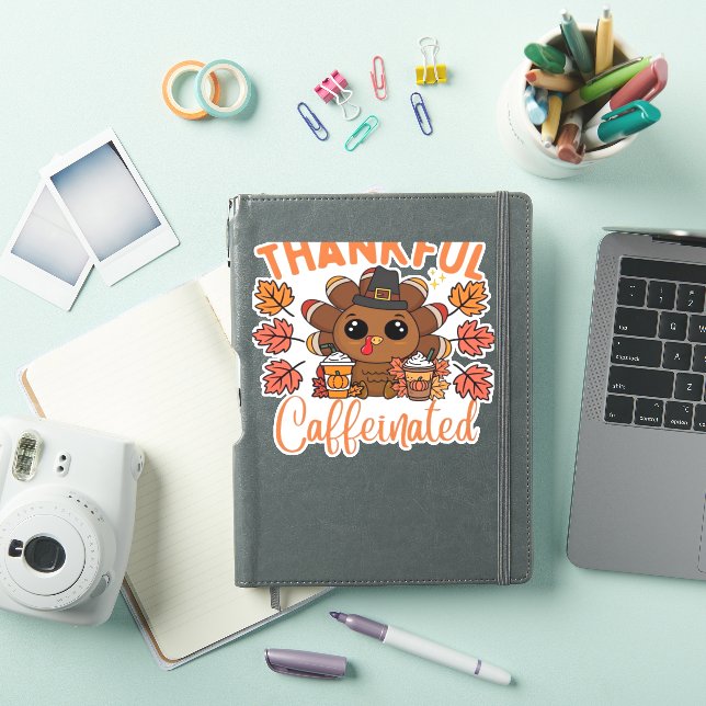Thankful And Caffeinated Funny Thanksgiving Coffee (iPad Cover)