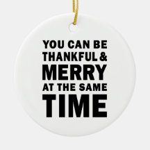 Thankful and Merry Modern Christmas Round