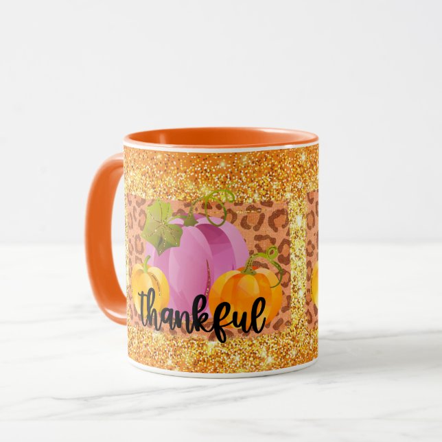 Thankful Autumn Customize Colour Mug (Front Left)